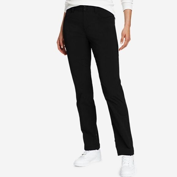 Eddie Bauer Women’s Mercer Stretch Chino Pants in Black NEW Size 6 - Picture 1 of 7